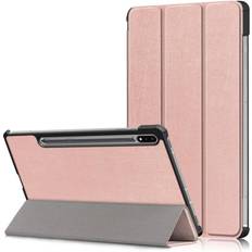 MTK Slim Fit Cover Fodral Till Samsung Galaxy Tab S7 FE Tab S7 Plus Tab S8+ Rose Gold
