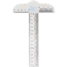 Goolrc T Ruler Inch CM Scale Transparent Acrylic Portable Multi Function Drafting Ruler