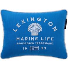 Lexington Komplette pyntepuder Lexington Pude Med Tryk Marine Life Økologisk Bomuld Komplet pyntepude Blå