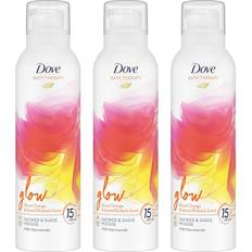 Dove Bath Therapy Glow Shower and Shave Mousse 200ml 3 Pack