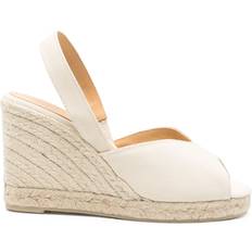 38 - Unisex Espadrillos Castañer Elegante Hæle til Kvinder - Hvid