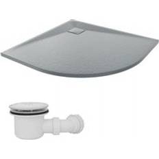Showers NRG Anthracite Quadrant Slate Effect Bathroom Shower Tray 900 x 900mm
