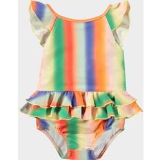 Birds Bathing Suits Children's Clothing Molo Girl's Nalani Ruffle One-Piece Swimsuit - Rainbow Light