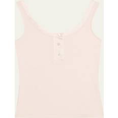 Modal Tank Tops Frame The Satin Trim Tank - Alabaster