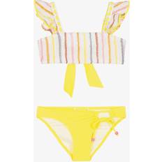 Yellow Bikinis Children's Clothing Nessi Byrd Girls Bikini - White/Yellow