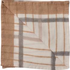 Linne Tygservetter Tell Me More Ella Servett 50x50 cm Hazelnut Checkered - Tygservett Vit, Beige, Brun (50x50cm)