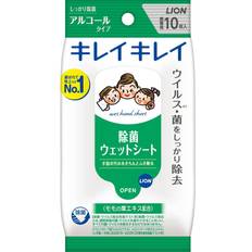 Dermatologically Tested Wet Wipes Lion Kirei Sterilizing Wet Wipes Alcohol Type 10 Sheets