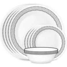 Corelle Nakia 12-Piece Glass Dinnerware Service for 4 Dinner Set 12pcs