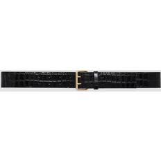 Anine Bing Belts Anine Bing Mila Belt - Embossed Black