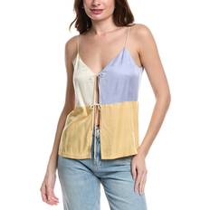 Purple Tank Tops Rebecca Taylor Color-Blocked Twill Camisole