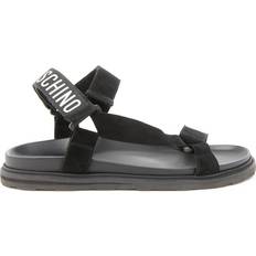 Herre - Uld Sandaler Moschino Læder Sandaler Med Logo - Sort