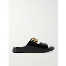 Dame - Læder Badesandaler Givenchy 4G Liquid Leather Sandaler - Sort