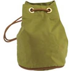 Nylon Bucket Bags Celine Preloved Cline Drawstring Bucket Bag - Lime Green