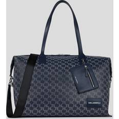 Karl Lagerfeld Weekend Bags Karl Lagerfeld K/Voyage Weekender Bag - Navy Blue Monogram