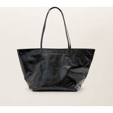 Gold Totes & Shopping Bags AllSaints Serafina Leather Tote Bag - Black
