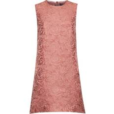 Dolce & Gabbana Flamingo Pink Frayed Sleeveless Kjole Lyserød