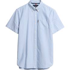 Superdry Herr Skjortor Superdry Oxford S/S Shirt - Blå