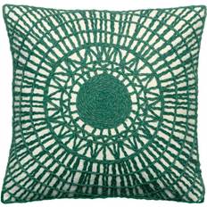 Textiles Vivaraise Brodé Noa Epicea 45 x 45 Coussin de Décoration Complet Vert (45x)