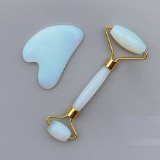 Skincare Dechoicelife Opalite Face Roller Crystal Mineral Healing Massager 2 pcs