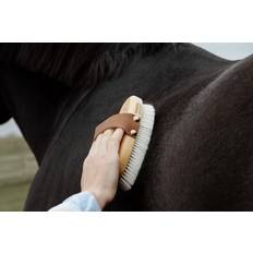 Small Soft Brush With Soft Bristles For Horses - Blanc