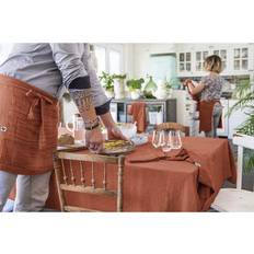 Panni & Tessuti Nappe De Table 150 x 350 cm Terracotta Tovaglia Rosso