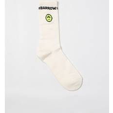Barrow Bomuld Logo Sokker Ribbet Ben - Hvid