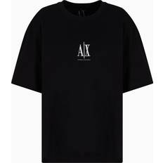 Armani Exchange Dam Överdelar Armani Exchange Logo Kortärmad T-shirt Casual Bomull - Svart