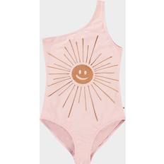Elastane Bathing Suits Molo Girls Glittery Sun Swimsuit - Pink Glittery