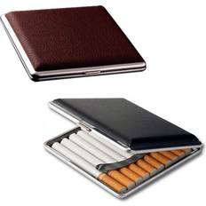 Cigarette Cases Wejoy 20 Sticks Gift for Men's Leather Cigarette Box