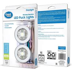 Wardrobe Lighting Aduro 100 Lumens Wireless Led Puck Lights 2 Pack Wardrobe Lighting