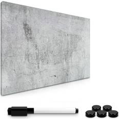 Navaris Magnetic Board MDF Whiteboard Wall Mounted Chalkboard Board 60x40cm Gray