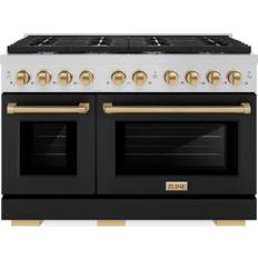 Gas Ranges ZLINE SDRZ-BLM-48-CB 47.875 Inch Wide Free Standing Dual Fuel Range Stainless Steel
