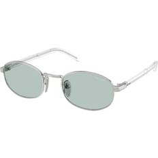 Prada Blå - Dam Solglasögon Prada PR B53S Solglasögon - Metall Silver/Blå