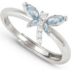 Nomination Stainless Steel Rings Nomination Silver Dragonfly Blue Crystal Adjustable Ring