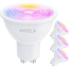 ANTELA Alexa Glühbirne Gu10 4,5W 350 LM Smart WLAN LED RGB Dimmbare Birne Lampe 2700K-6500K