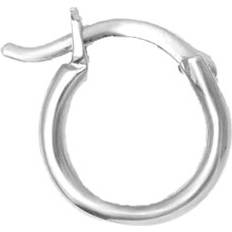 Smycken Blue Billie Örhänge Whire Hoop 12 mm Shiny Silver