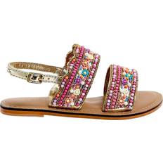 Accessorize Kids' Flower Beaded Strap Sandals - Multi