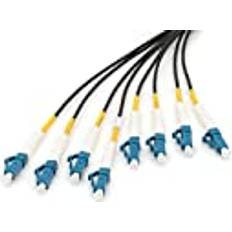 Kablar Digitus DK-2A338UE50BK-BBB Fiberoptisk Kabel OS2 150 m LC till LC UPC 8 Fiber Breakout Kabel