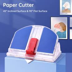 Tomtop Jms KWtriO Paper Cutter Desktop Paper Trimmer Support 45 Degrees Inclined Surface Transparent