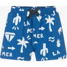 M Swim Shorts Petit Bateau Baby Beach Print Swim Shorts - Mid Blue