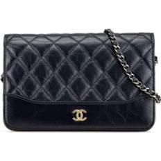 Chanel Crossbody Bags Chanel Preloved 19 Crossbody Quilted Lambskin Women - Black