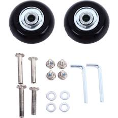 Zeblaze 2 Pcs Luggage Wheels Flexible Rotating Ultra Quiet Strong Rubber Metal Suitcase Caster with Screws