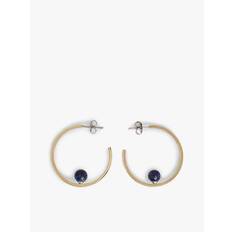 Tommy Hilfiger Blue Earrings Tommy Hilfiger Lapis Gold-Plated Hoop Earrings