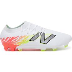 New Balance Buckle/Laced Football Shoes New Balance Furon Team V8 FG Soccer Cleat - White/Energy Red