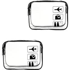 INF Clear Cosmetic Bag - Genomskinlig Sminkväska För Resor - Svart