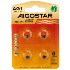 Aigostar Knapcellebatteri AG1 LR60 4B 1.5V 4 stk