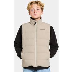 Beige Veste Didriksons Kids' Kilo Vest - Clay Beige