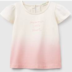 Buttons T-shirts United Colors of Benetton Dip-dye T-shirt - Creamy White
