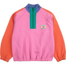 Bobo Choses Sweatshirts Bobo Choses Smiling Color Block Sweatshirt Med 1/4 Dragkedja - Fuchsia