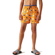 Orange Swim Shorts Children's Clothing Regatta Kids Quick-drying Skander III Swim Shorts - Bright Marigold/Stingray